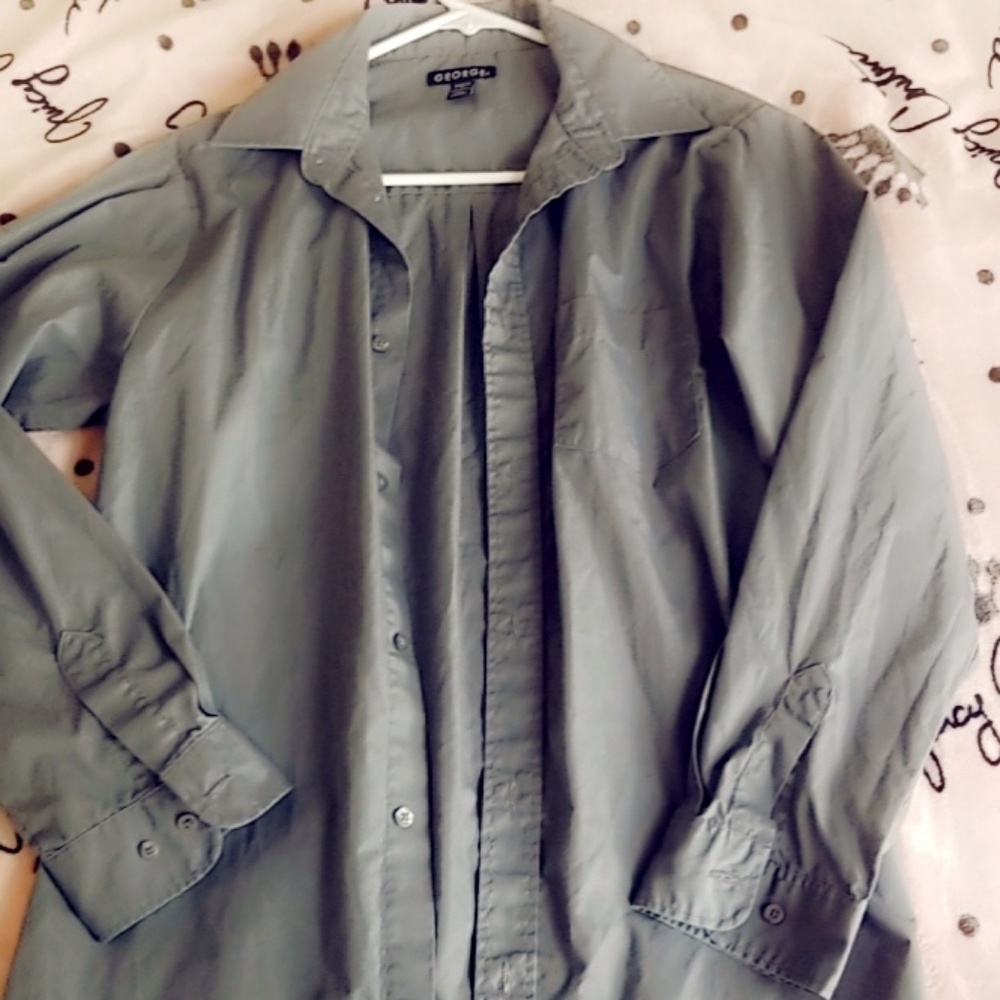 George Men's Long Sleeve Button Up Shirt